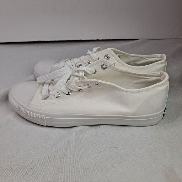 Mudd Ellie-11L Women's Canvas Sneakers Sz 9 White Canvas Lace-Up Low Top Cap Toe - Picture 5 of 11
